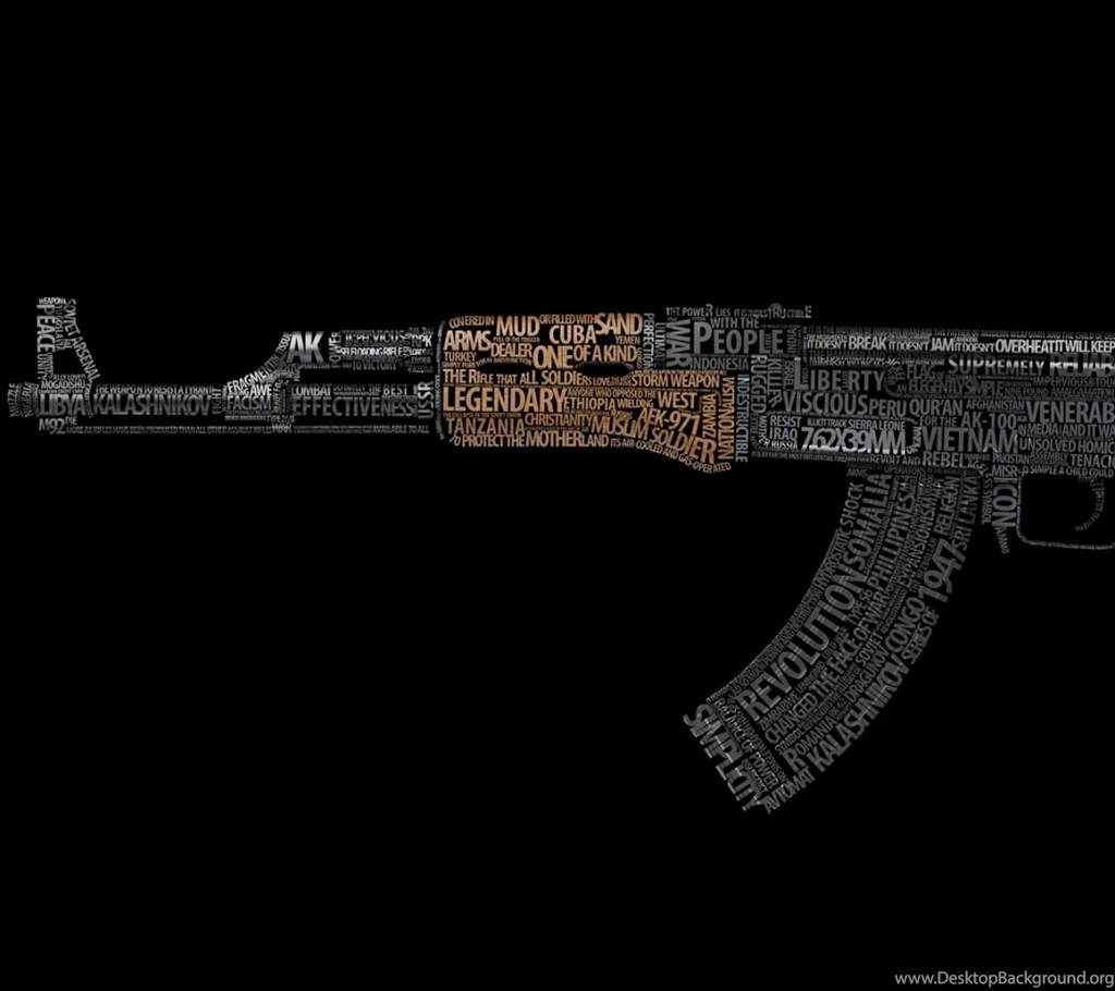 Download Wallpapers, Download 1080x960 Guns Text Typography Ak47 ...