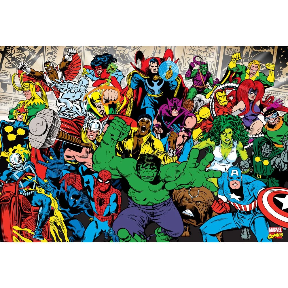 1Wall Marvel Characters Wallpapers Mural At Wilko.com