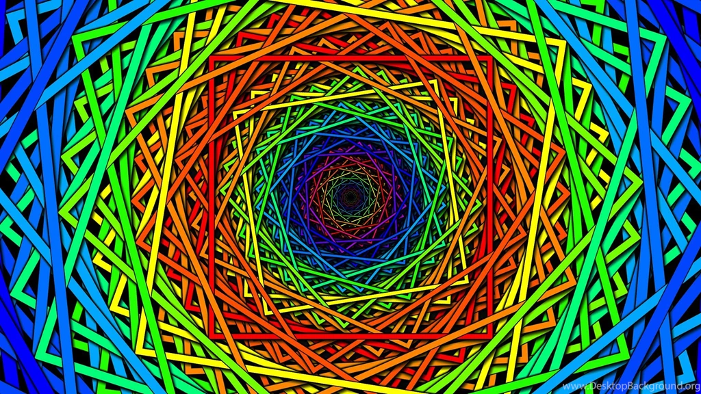hd art psychedelic rainbow
