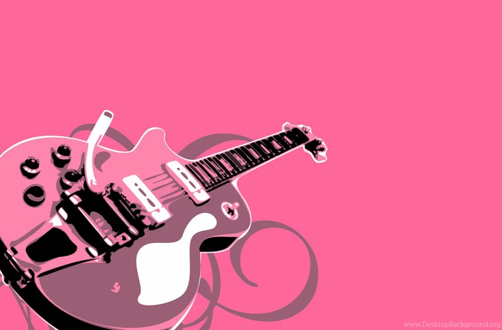 Pink Guitar Backgrounds Wallpapers Zone