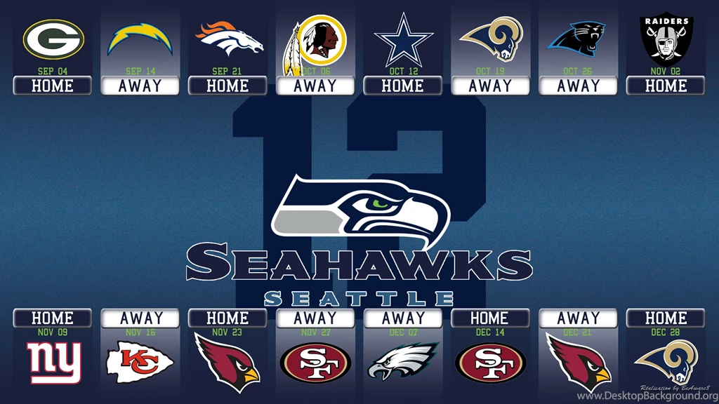 Seattle Seahawks Calandar Saison 2014 By BeAware8 On DeviantArt