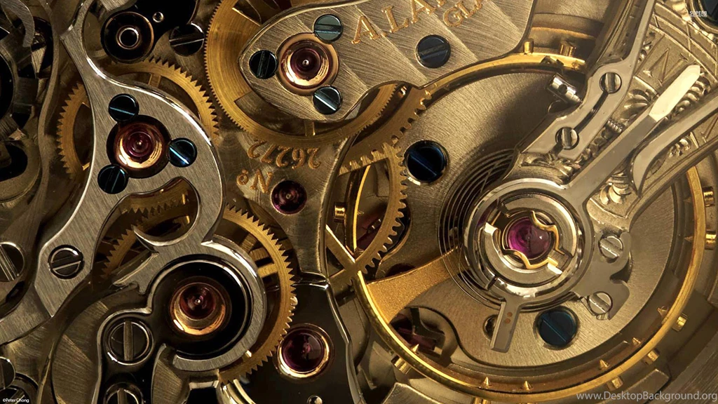 Steampunk Mechanical Maps Clock Watch Gears Wallpapers