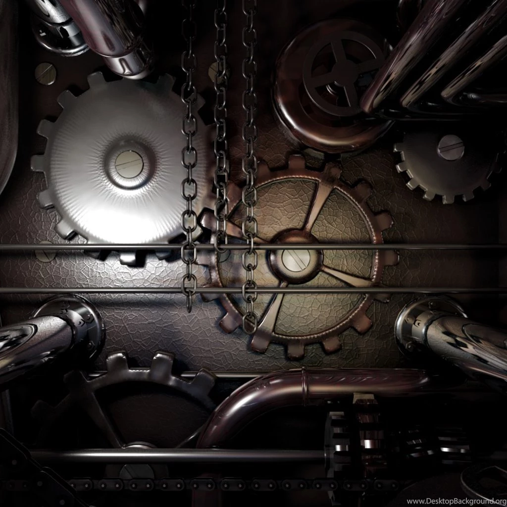 Gears Machine Steampunk iPad Wallpapers Download