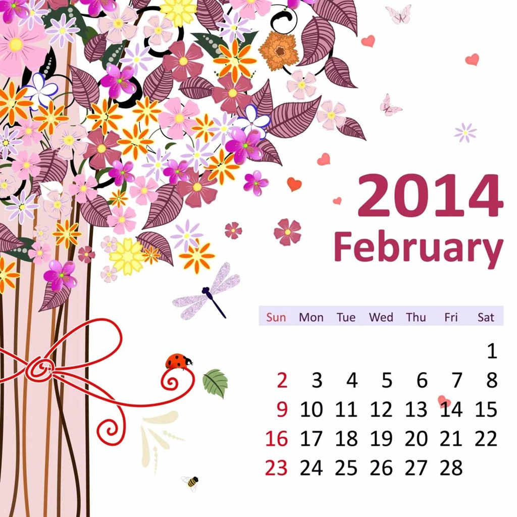 Best February 2014 Desktop Wallpapers Calendars CreativeCrunk