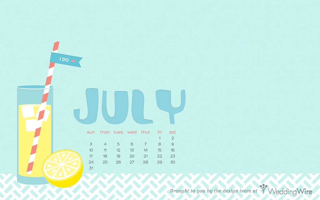 Fun Freebies: July Wallpaper! WeddingWire: The Blog