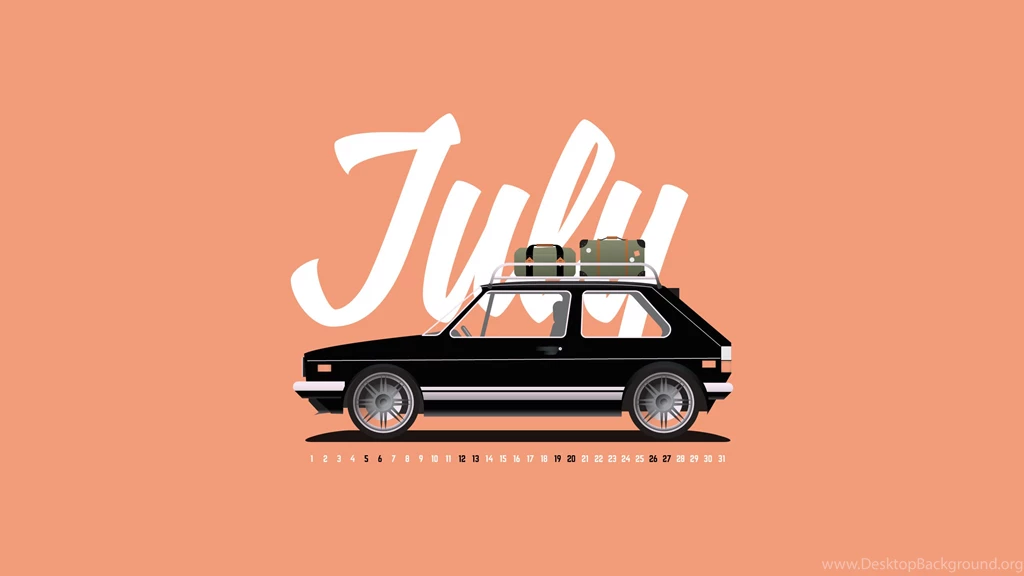 July 2014 Desktop Calendar Wallpapers