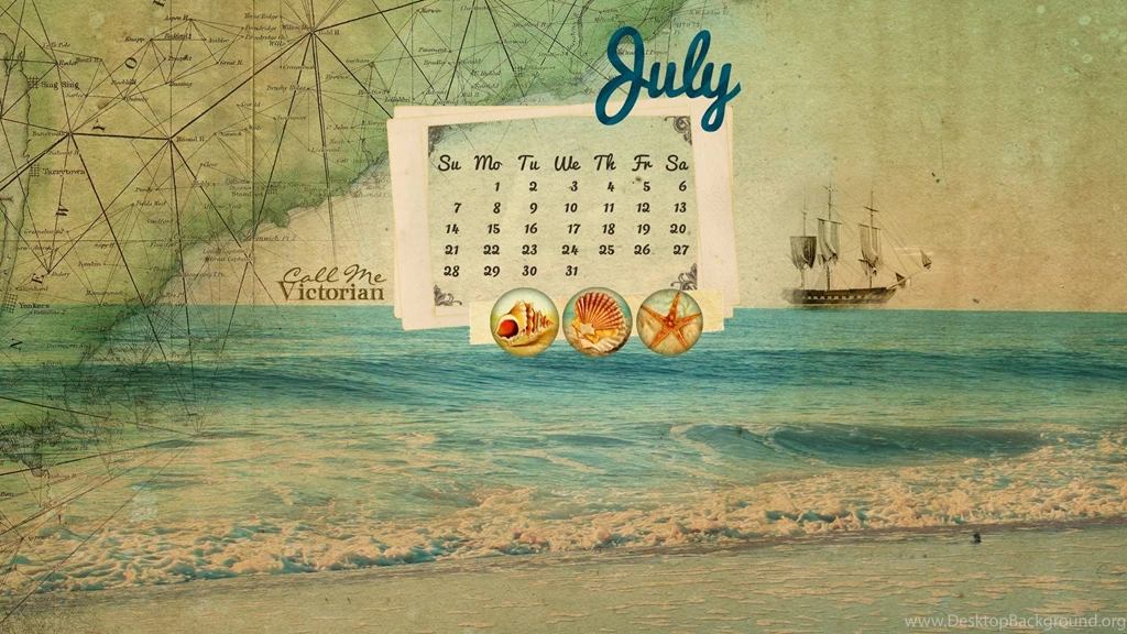 July 2013 Desktop Calendar Wallpapers