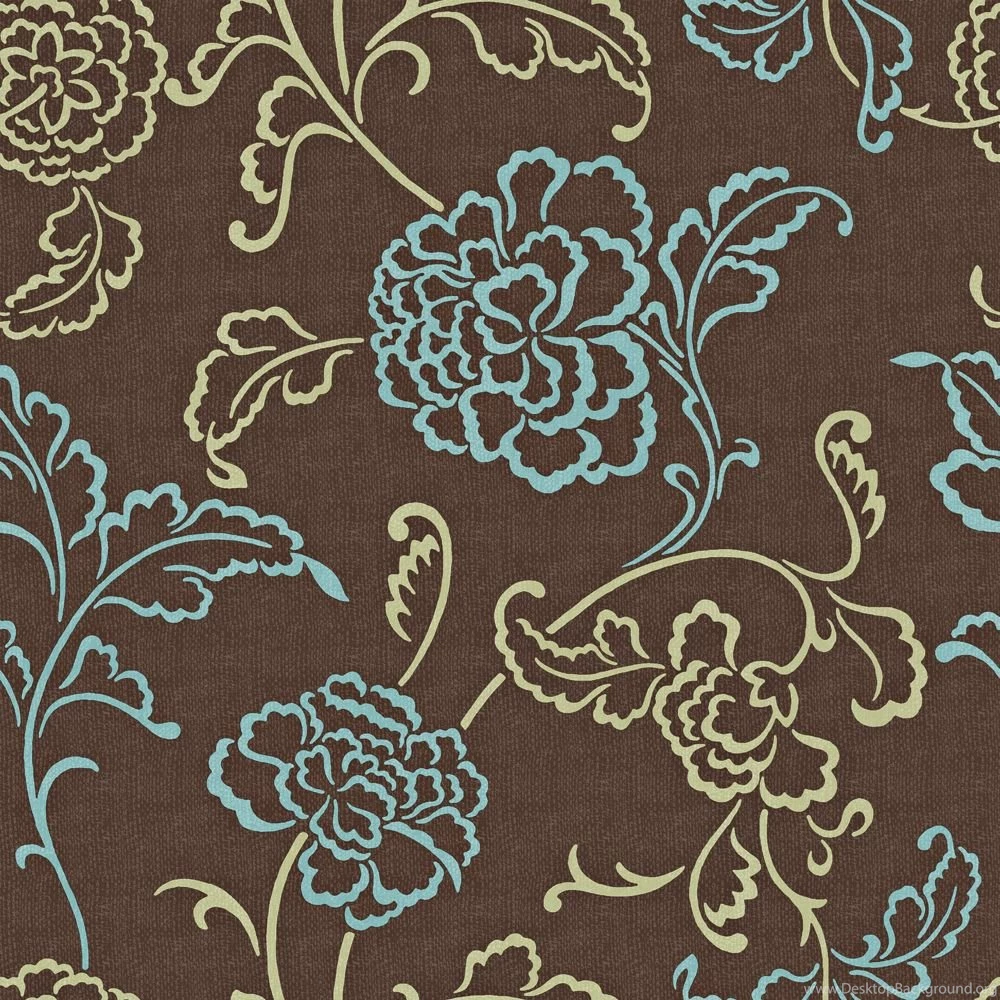 The Wallpapers Company 20.5 In. W Brown, Blue And Sage Modern ...