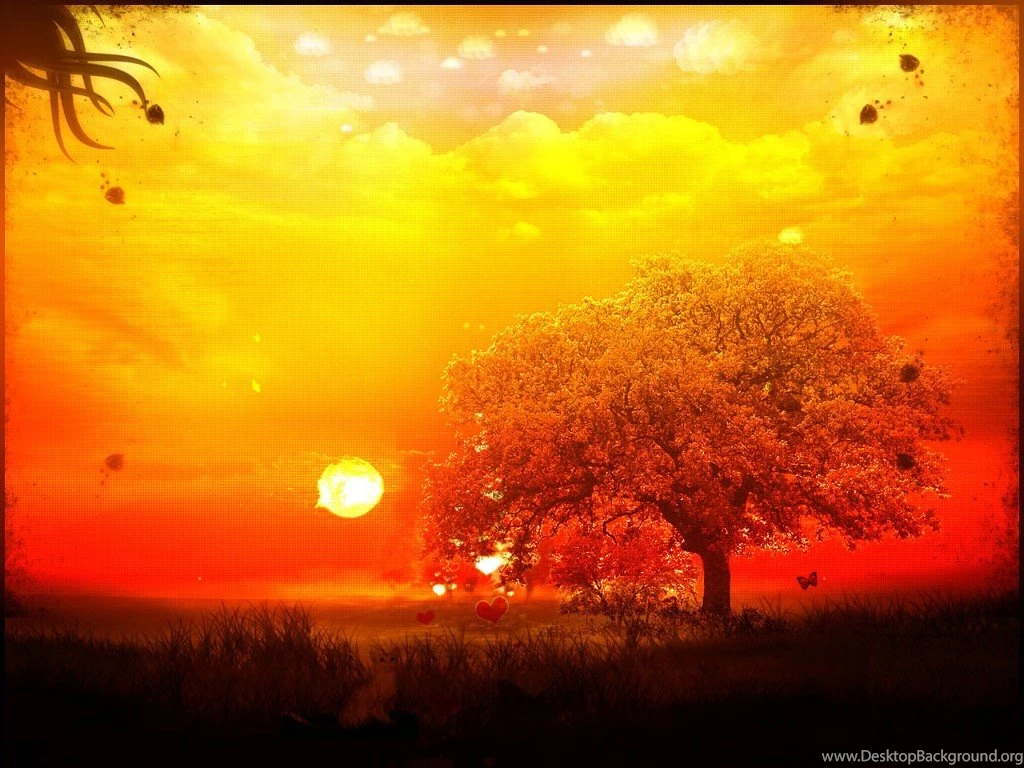 My Free Wallpapers Abstract Wallpapers : Burning Landscape