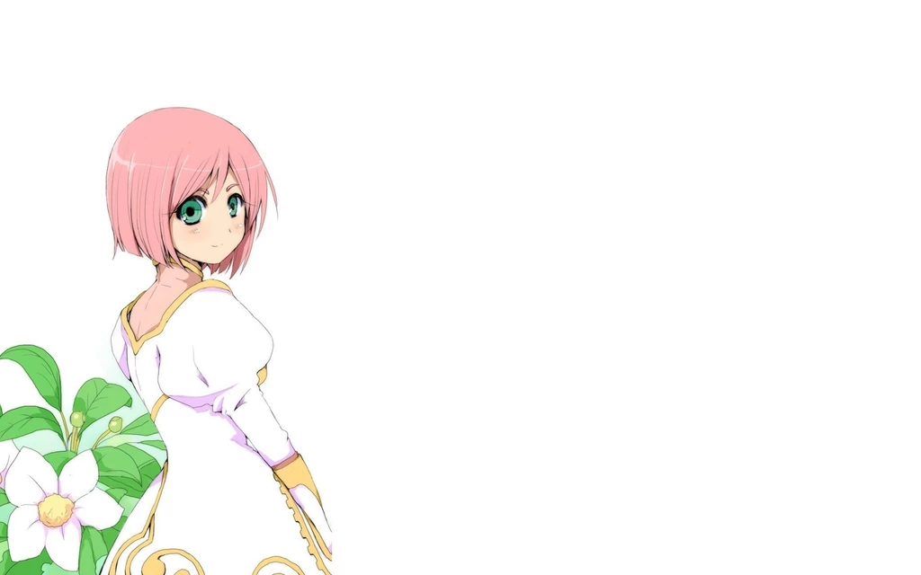 Pink Hair Tales Of Vesperia White Dress Simple Backgrounds ...