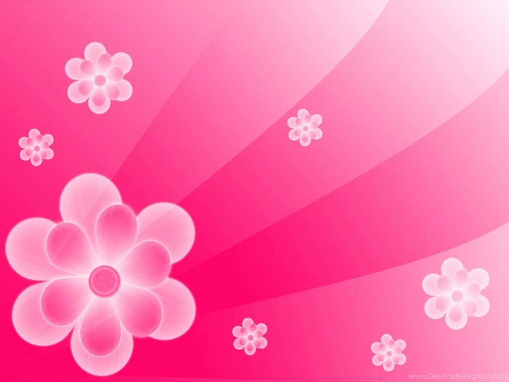 Simple Abstract Pink Flower Backgrounds For PowerPoint Template ...