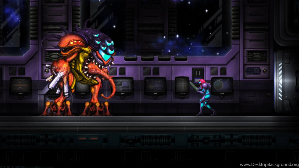 Metroid Fusion Final Boss Backgrounds : Metroid