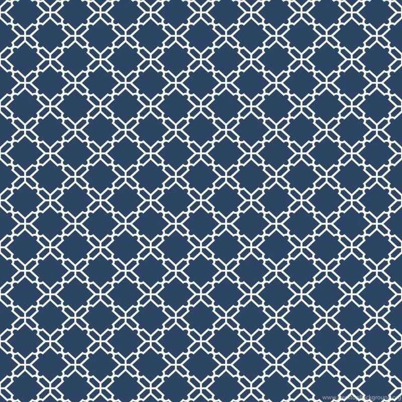 Geometric Trellis 7 Navy White Wallpapers InteriorDecorating