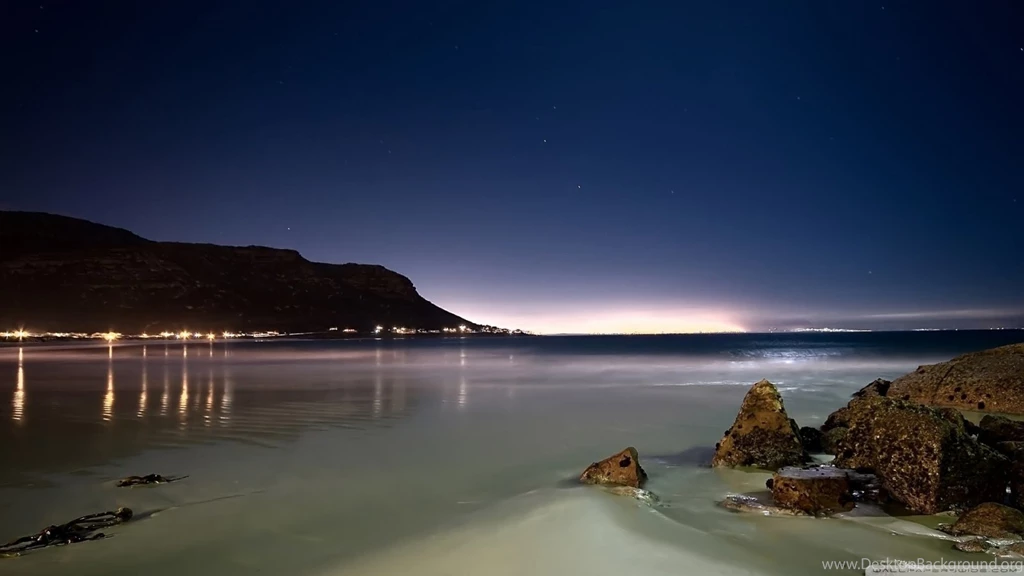 Beach At Night HD Desktop Wallpapers : High Definition : Fullscreen ...