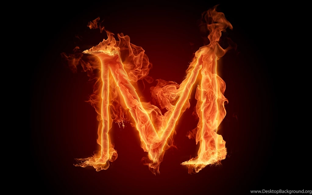 The Fiery English Alphabet Picture M Wallpapers HD Wallpapers 73627