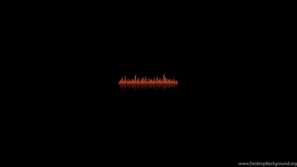 Black Backgrounds Dark Minimalistic Music Orange Wallpapers