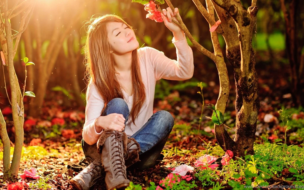 Nice Girl In The Forest Wallpaper,girl HD Wallpaper,girls HD ...