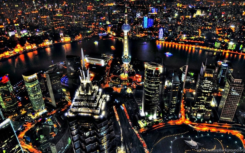 Oriental Pearl And Pudong Shanghai Night View Wallpaper,night HD ...