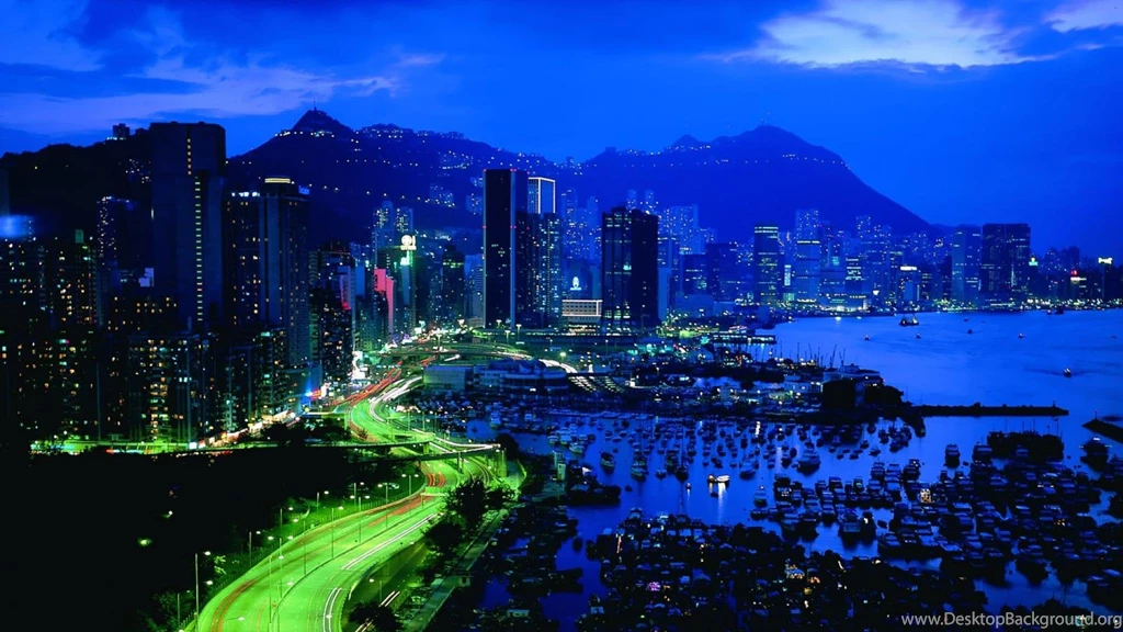 Cityscapes Awesome Night View Green Road Of Lights HD Wallpapers ...