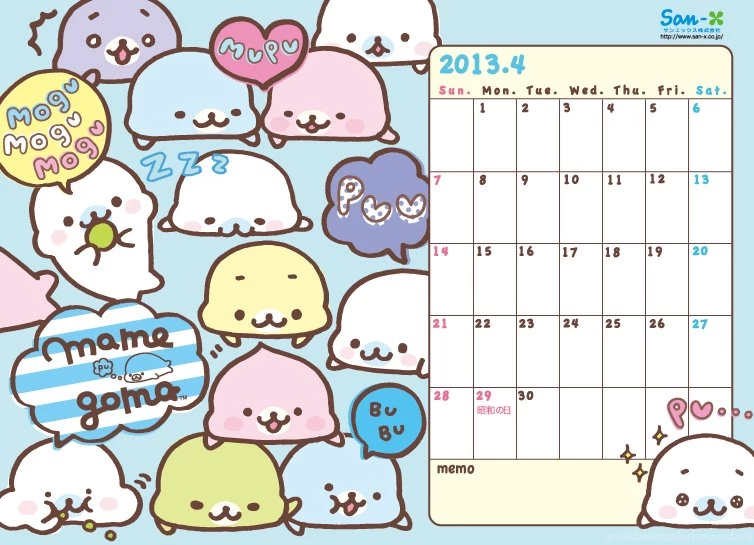 I Love Kawaii: April 2013 Wallpaper, Mamegoma From San x