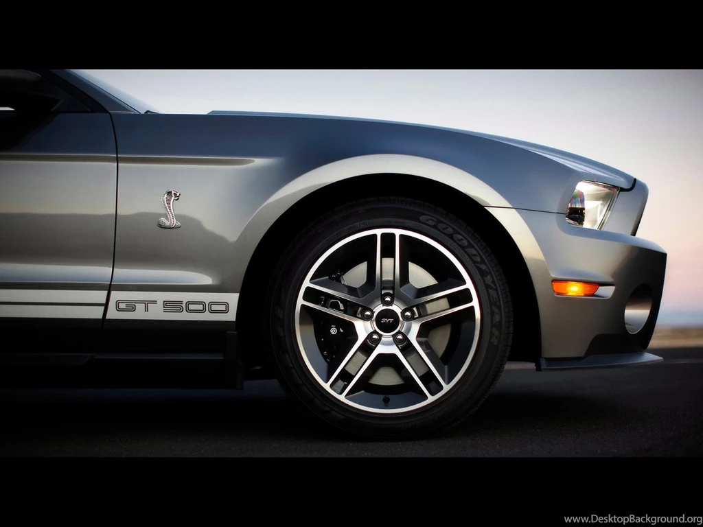 Grey Ford Shelby GT500 Tire And Front View Desktop Wallpapers ...