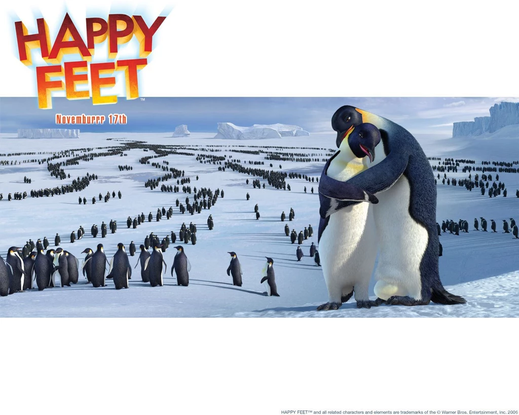 Feet theater. Делай ноги / Happy feet (2006). Пингвины обои. Пингвин из мультика делай ноги.