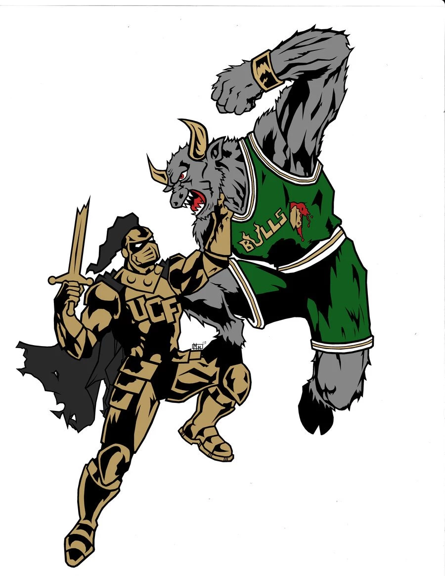 UCF V USF Shirt Design Colored By Atogopher On DeviantArt