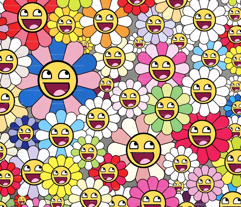 TAKASHI MURAKAMI Inspired Happy Flowers Blossom Kaikai Kiki ...