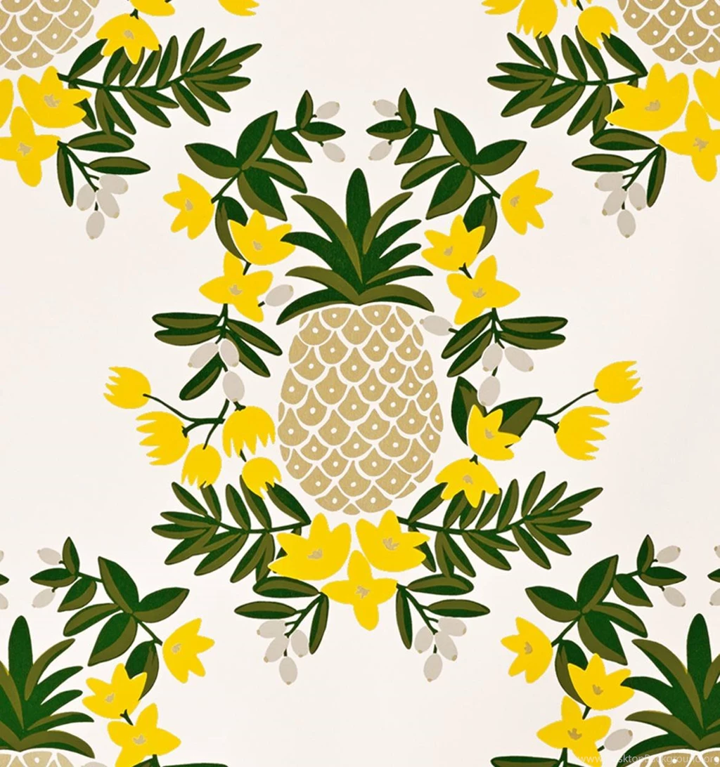 Pineapple (Yellow) Wallpapers By RIFLE PAPER Co.