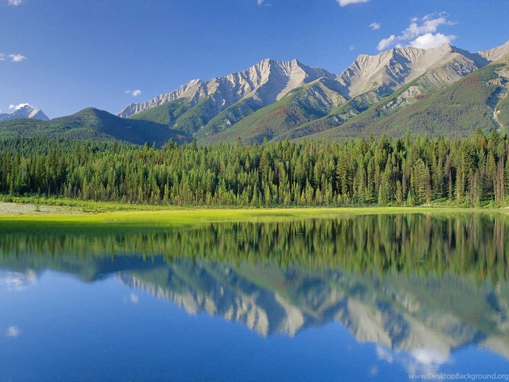 Moutain Shadow In Water Canada Scenery Wallaper Moutain Shadow In ...