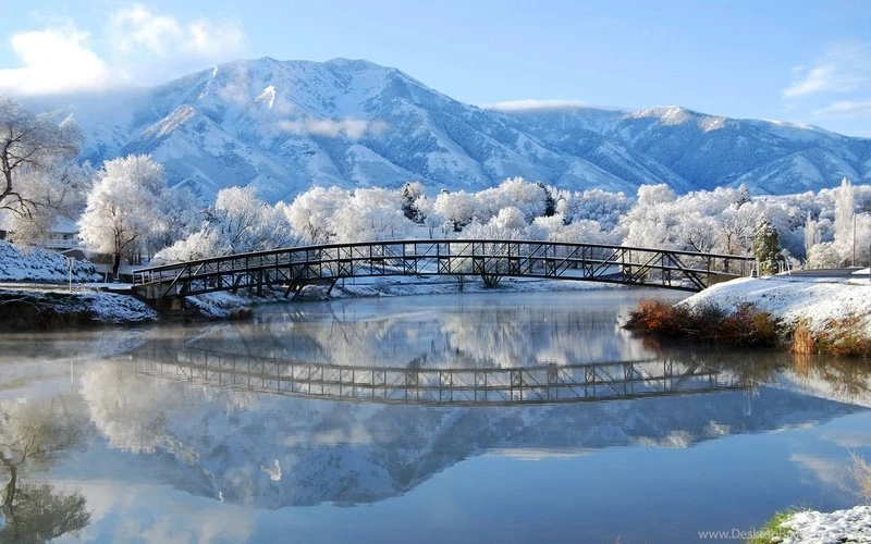 Mountains,water Water Mountains Landscapes Nature Winter Snow ...