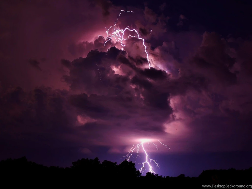 Dark Cumulonimbus Clouds With Lightning Wallpaper.