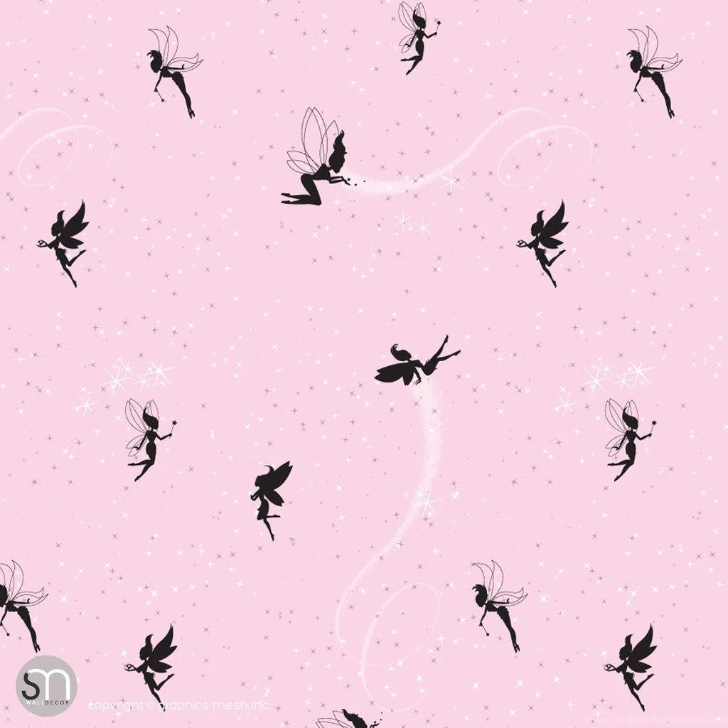 FAIRIES WITH MAGIC DUST In Pink Peel & Stick Wallpapers ...