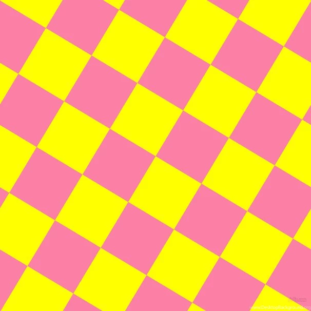 Yellow And Tickle Me Pink Checkers Chequered Checkered Squares ...