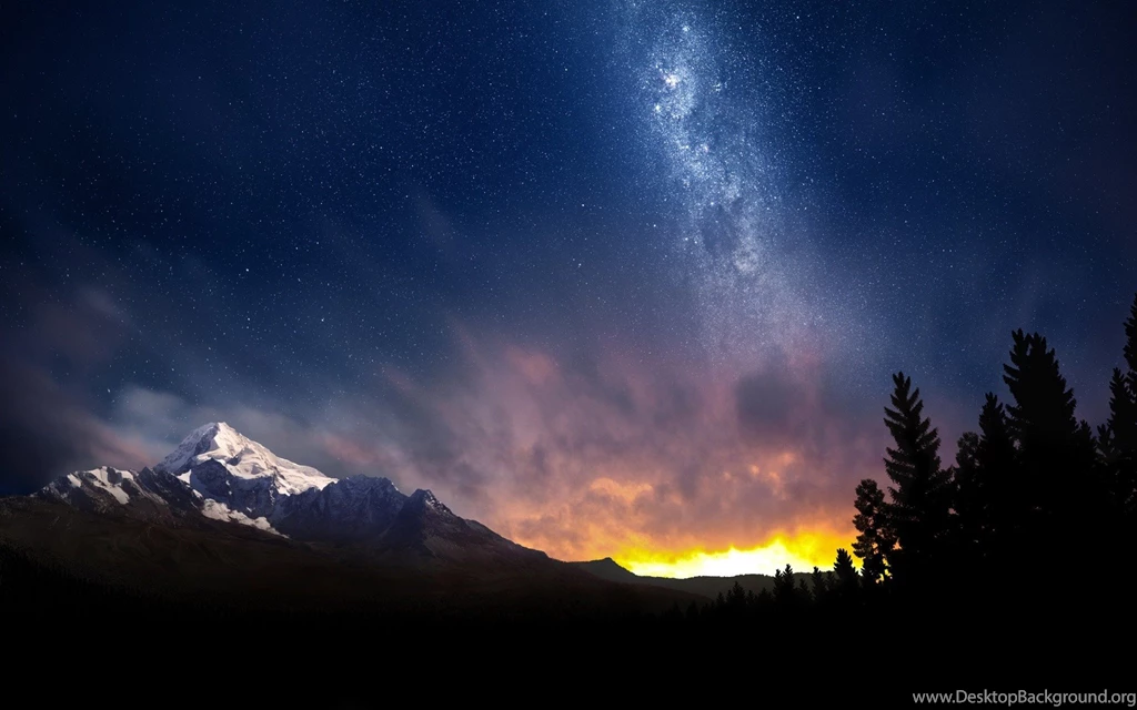 Swiss Alps At Night
