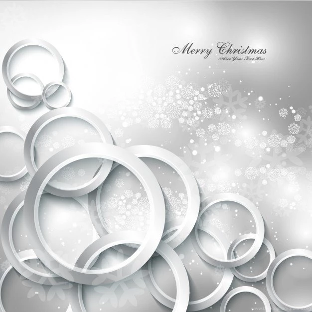 Silver Merry Christmas Backgrounds Vector