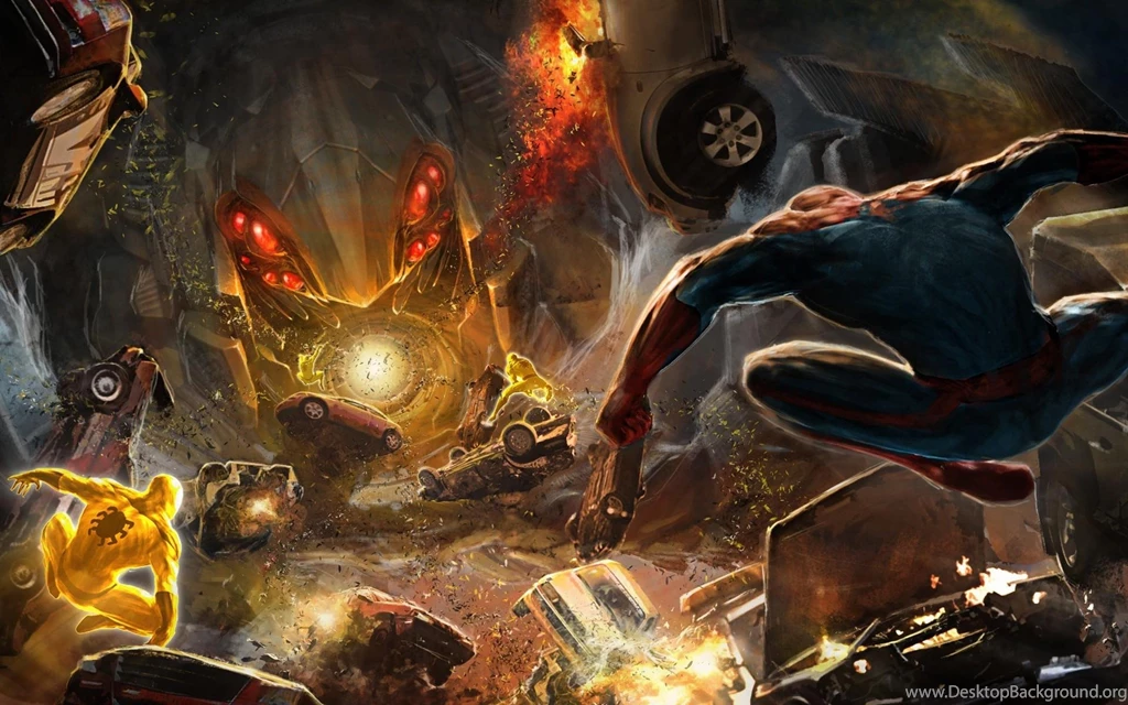 Spider man Explosions Superheroes Artwork Marvel Peter Parker ...