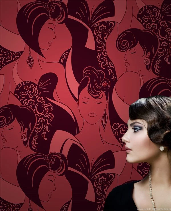 Claudine – Dangerous Red — Flock Wallpapers :: Opus Muras ...