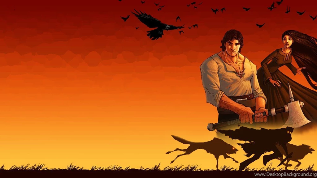 Download Sunsets Wolf Wallpapers 1366x768