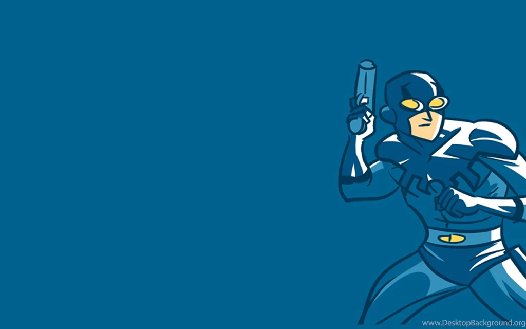 Blue Beetle With Gun