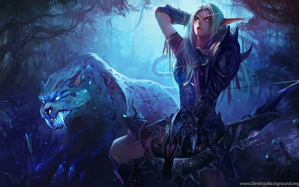 1920x1200 Wow Night Elf Hunter Wallpapers