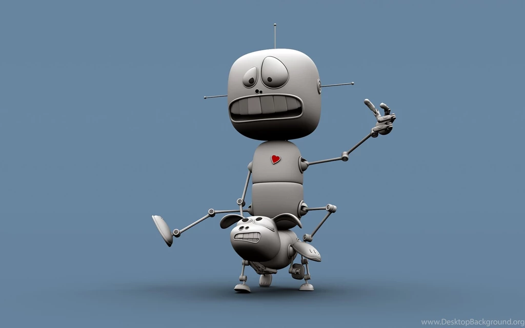 3d Retro Robot Desktop Wallpapers Desktop