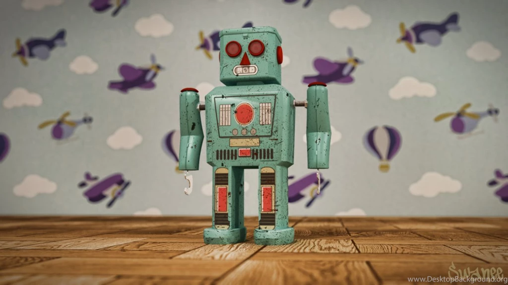 Vintage Retro Robot Desktop Wallpapers