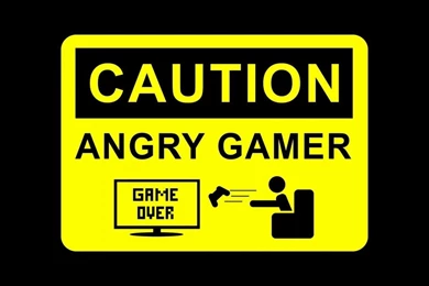1366x768 Caution Angry Gamer Wallpapers