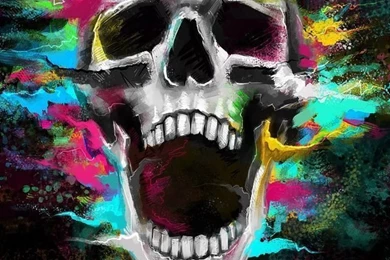 Crazy Shouting Skull iPhone 4s Wallpapers Download