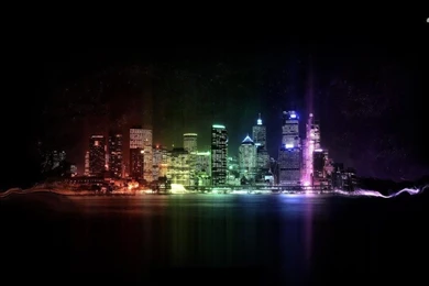 Neon City Lights Wallpapers   Digital Art Wallpapers