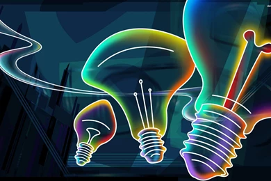 Neon Light Bulbs Wallpapers   Digital Art Wallpapers