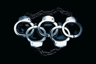 Wallpapers Police, Olympic Games, Metal, Handcuff, Police Handcuff.