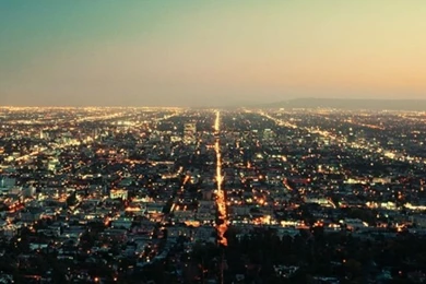 Download Wallpapers 640x960 Sunset, Usa, Los Angeles, Building, Top ...