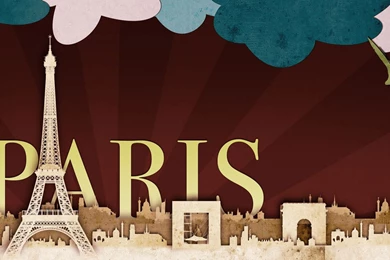 Paris Scrap Art Desktop Wallpapers